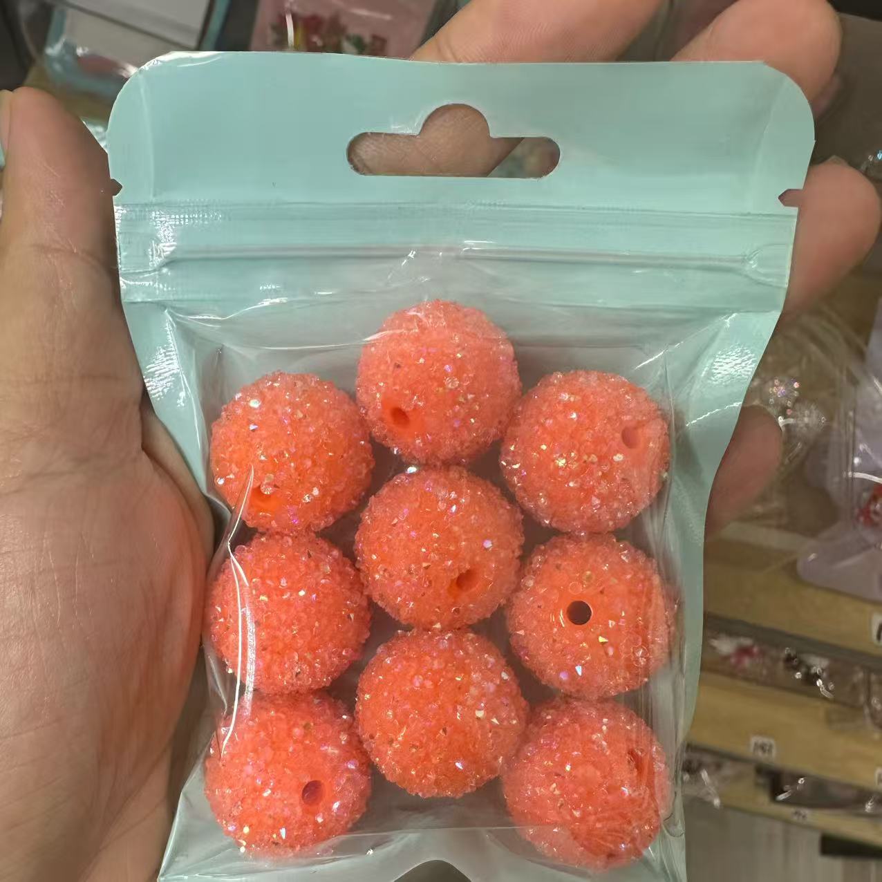 fancy orange sugar beads