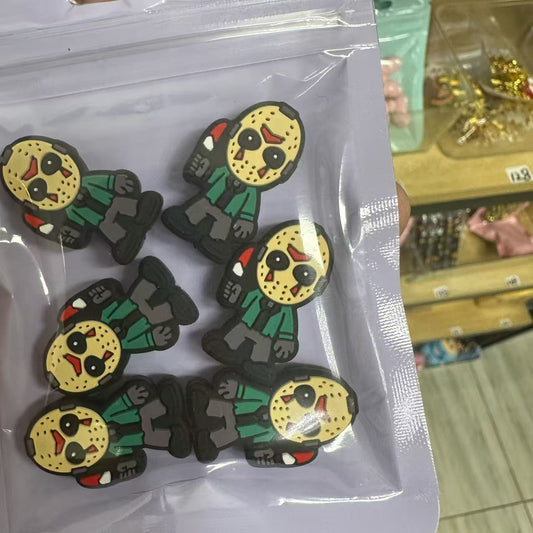 Six human-shaped beads