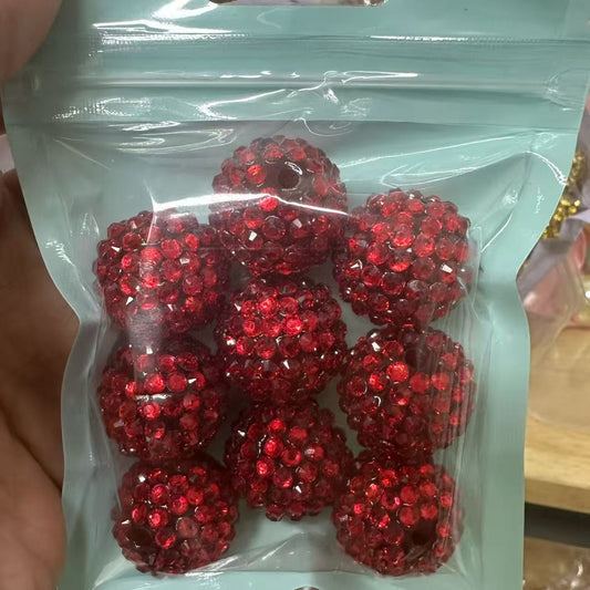 Red glittering beads