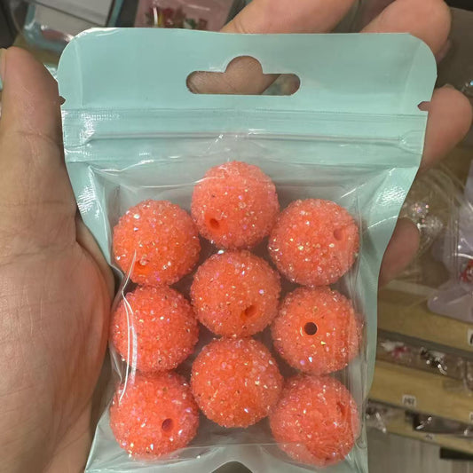 fancy orange sugar beads