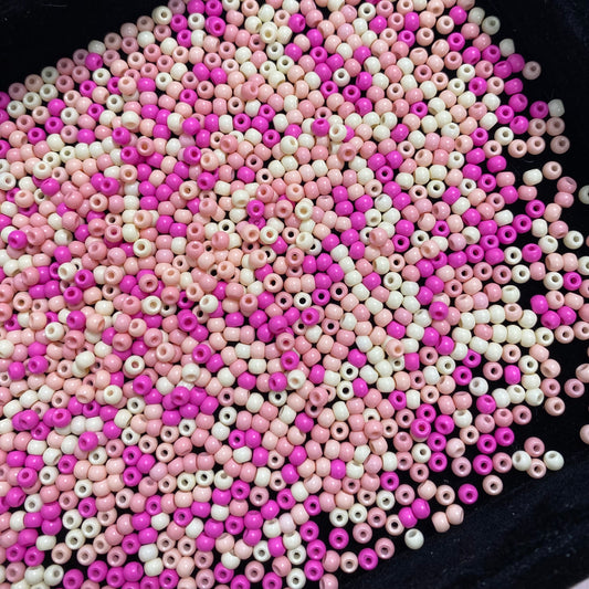 Pink rice beads