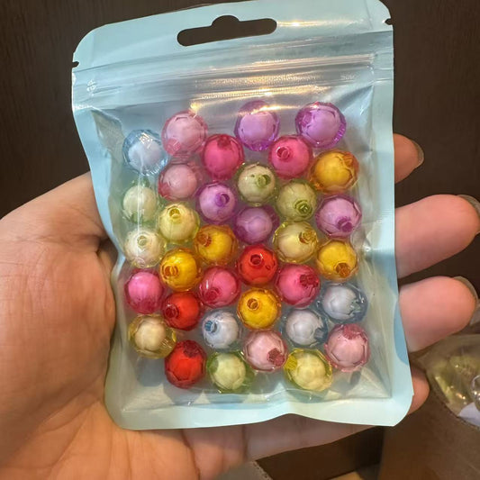 colorful double layer beads